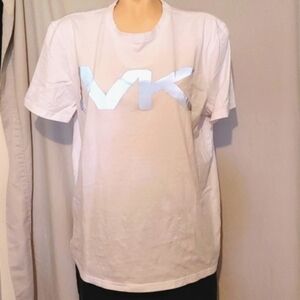 Michael Kors white and silver logo tee